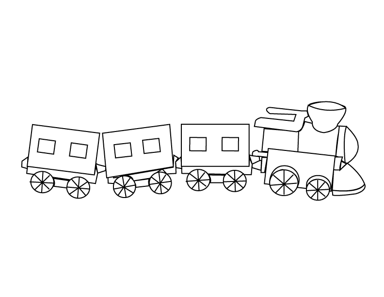Little-train_coloring page