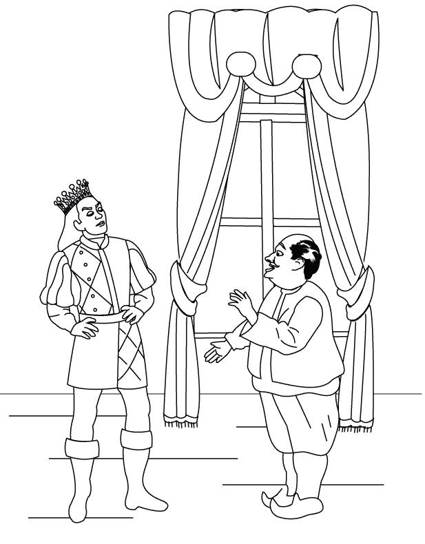 The miller talking to the king_coloring page