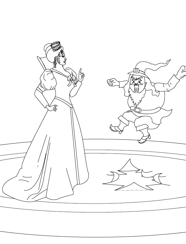 Rumpelstiltskin angry because he is defeated_coloring page