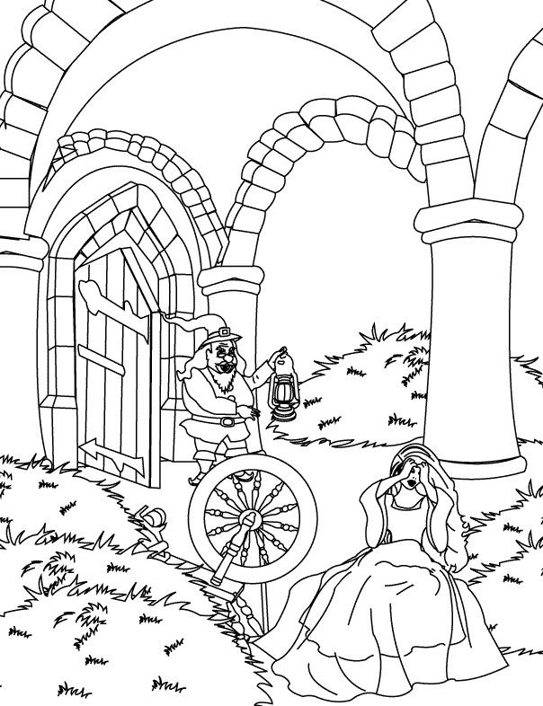 The miller's daughter crying_coloring page
