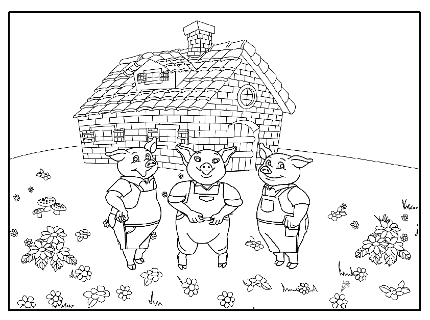 The Three Little Pigs 11_coloring page