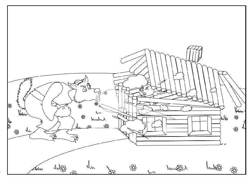 The Three Little Pigs 5_coloring page