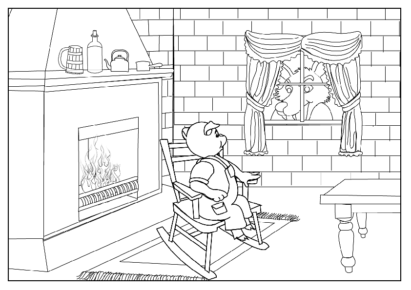 The Three Little Pigs 6_coloring page
