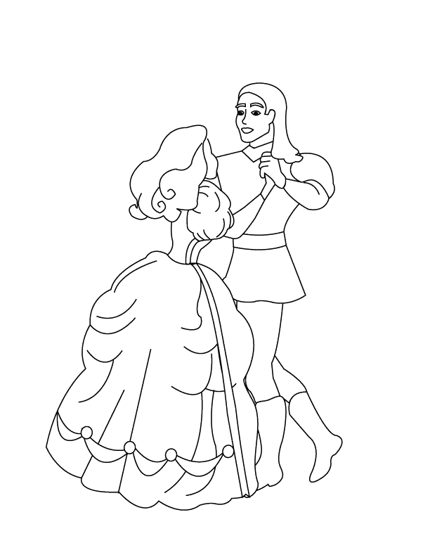 Couple Dancing5_coloring page