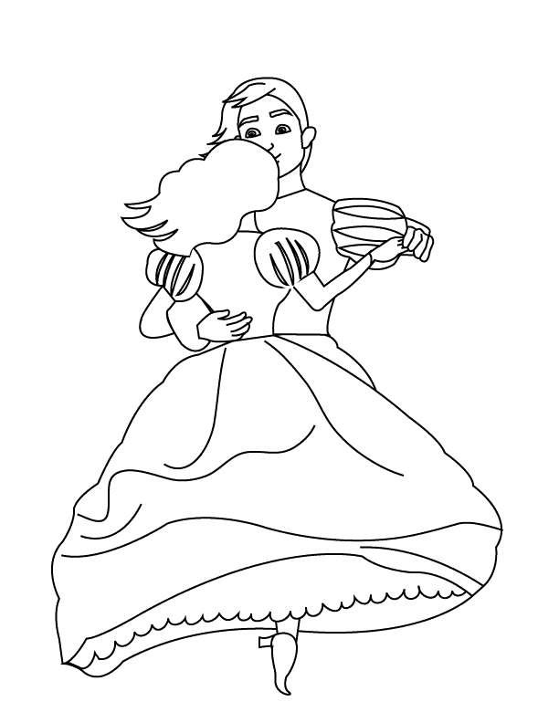 Couple Dancing6_coloring page