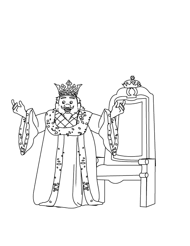Happy King_coloring page