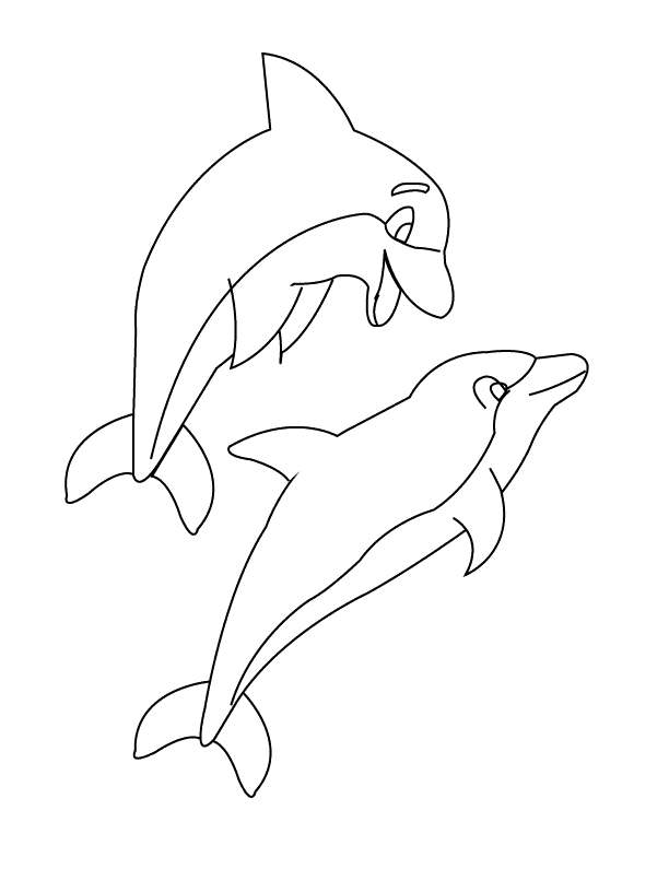Dolphins_coloring page