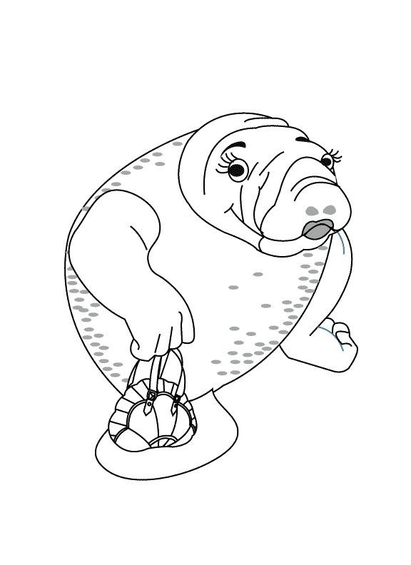 Manatee_coloring page