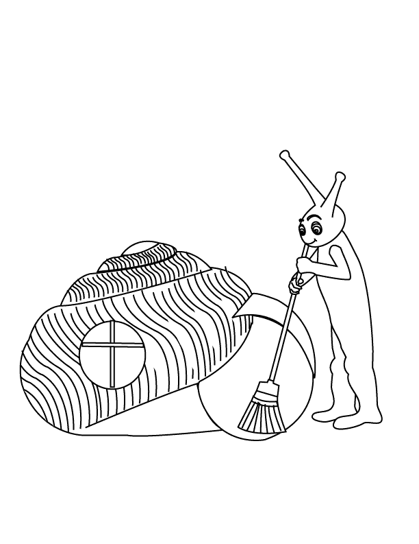 Snail_coloring page