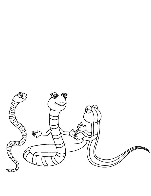 Snakes_coloring page