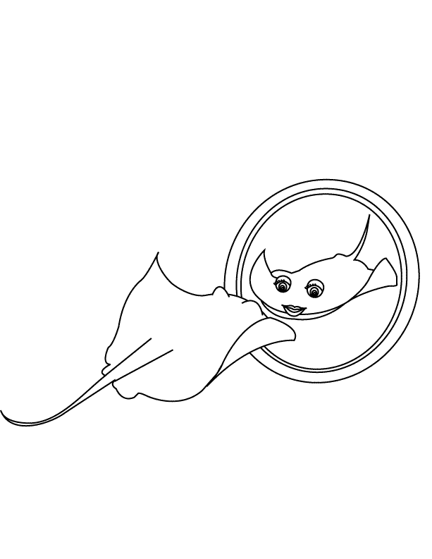 sting ray coloring page