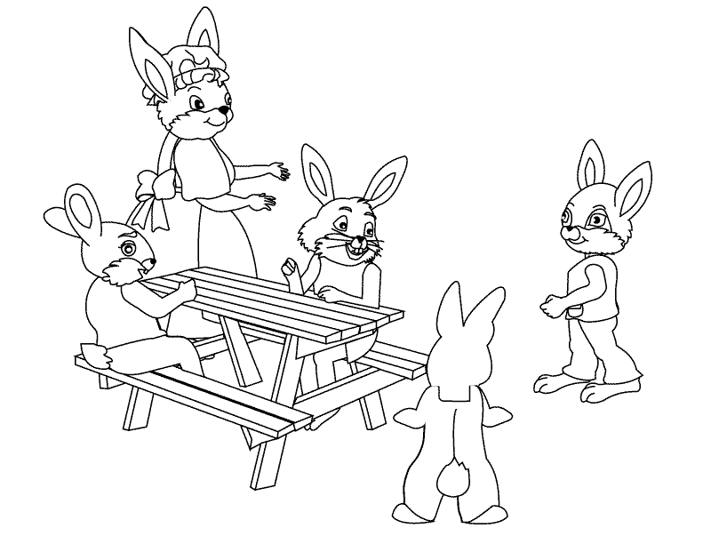 Bunnies_coloring page