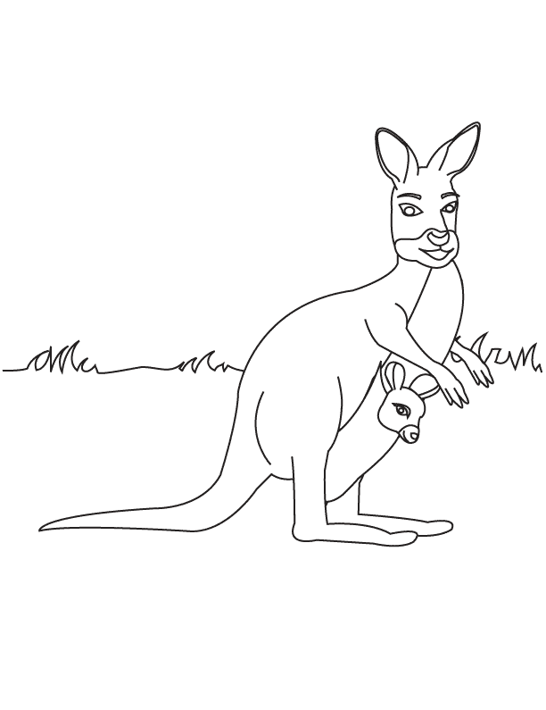 Kangaroo_coloring page