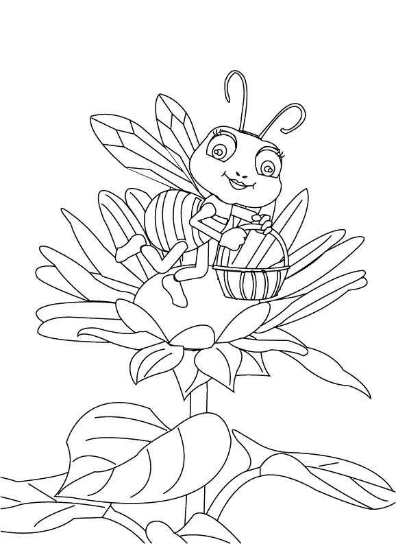 Bee_coloring page