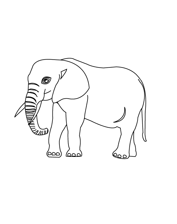 Elephant2_coloring page
