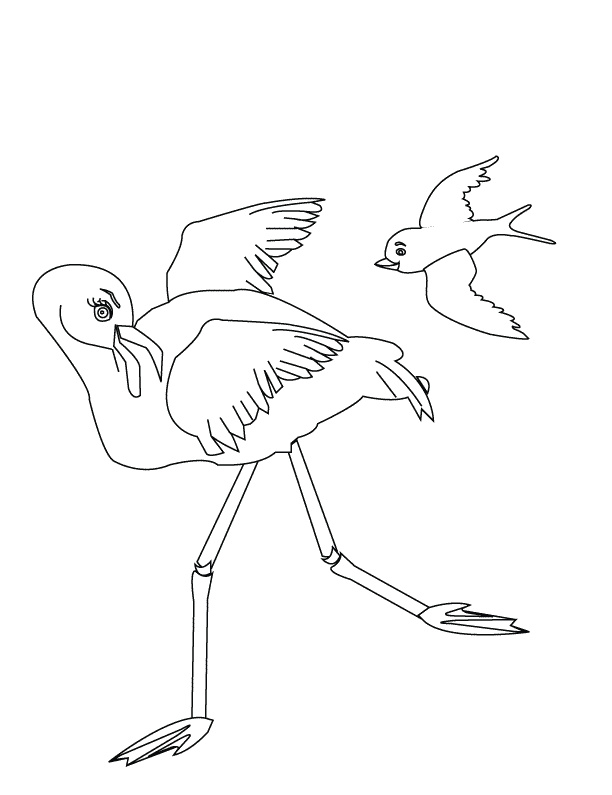 Flamingo_coloring page