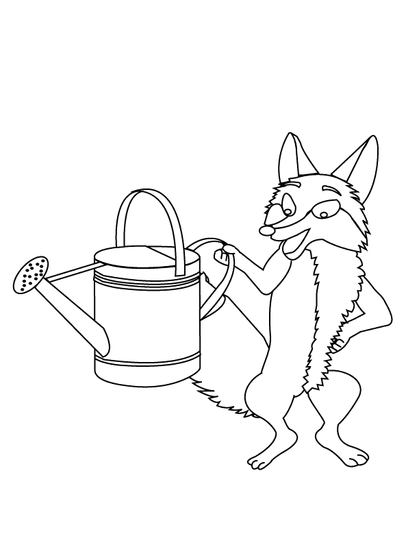 Fox_coloring page