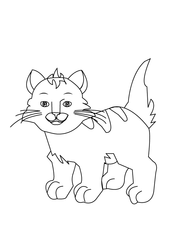 Kitten_coloring page