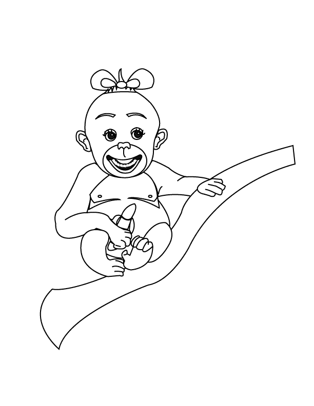 Monkey_coloring page