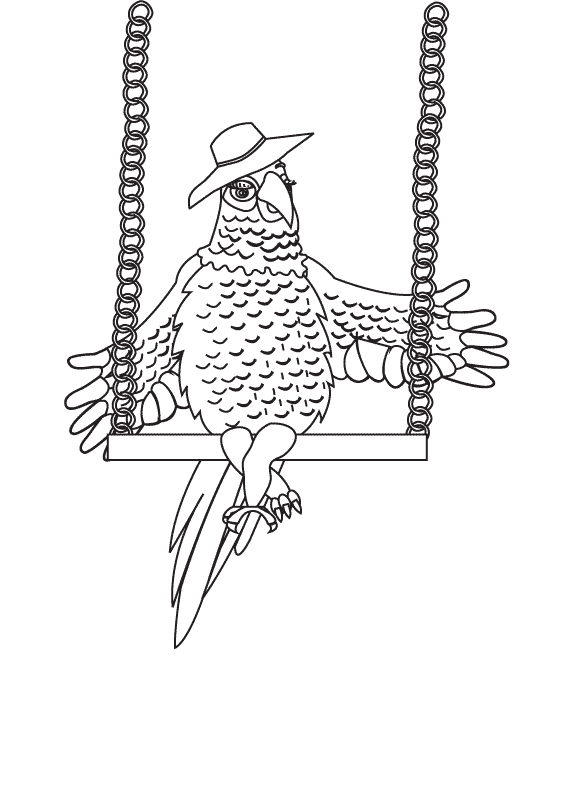 Parrot_coloring page