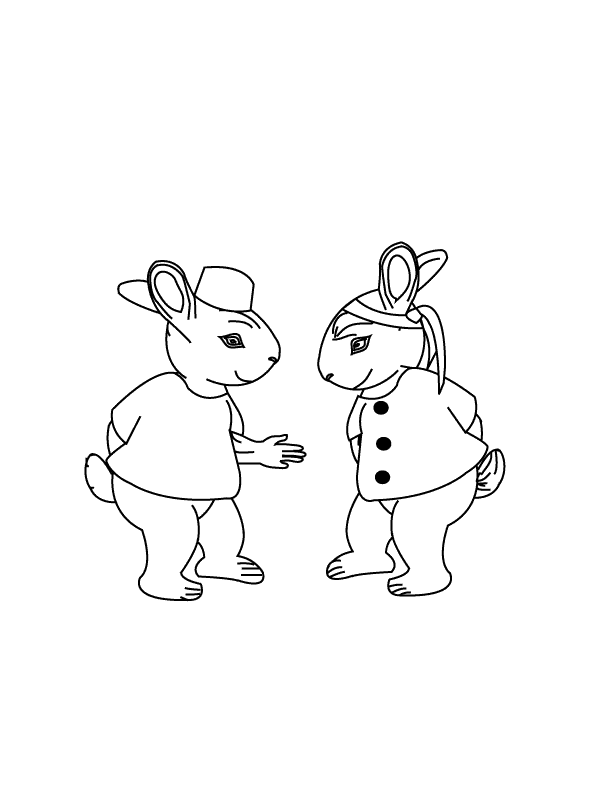 Rabbits_coloring page