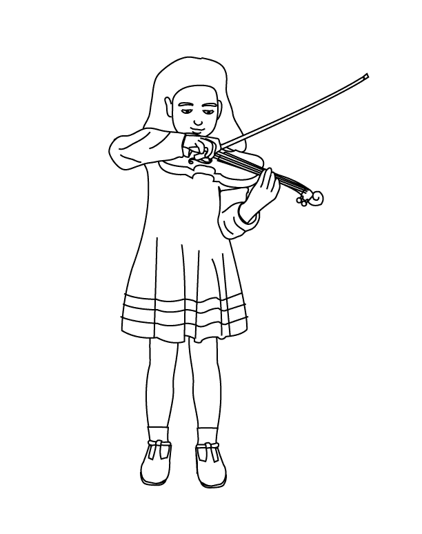 Playing the Violin_coloring page