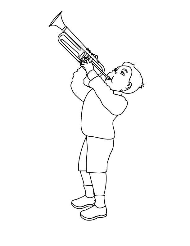 Trumpet Boy_coloring page