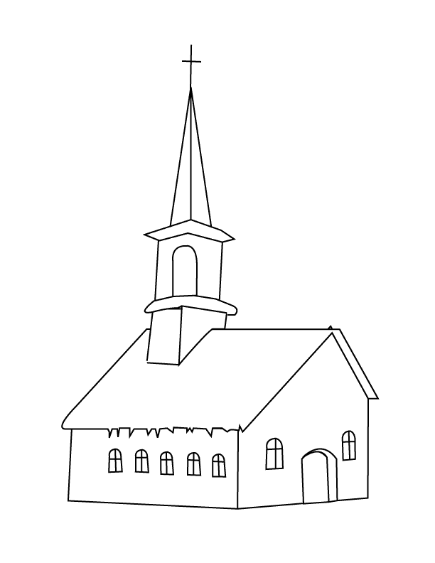 Church_coloring page
