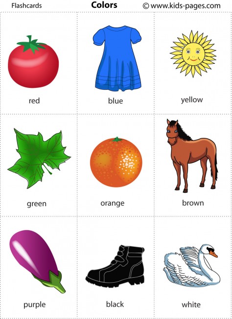 Colors flashcard