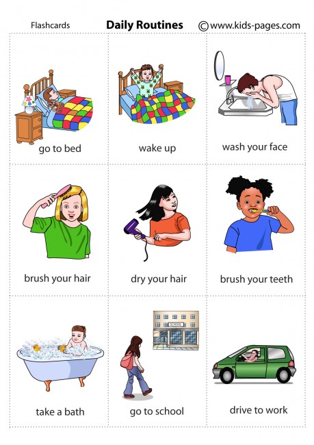 Daily Routines flashcard