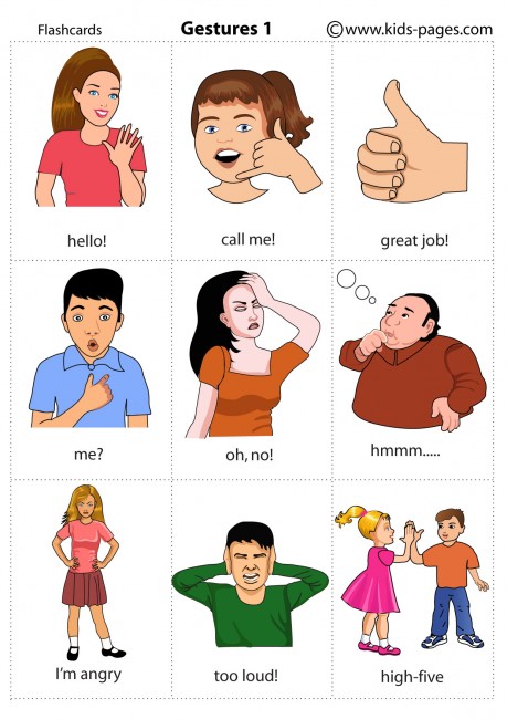 Gestures 1 flashcard