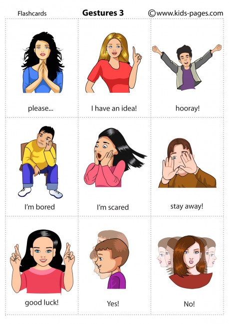 Gestures 3 flashcard