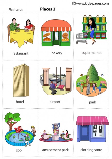 Places 2 flashcard