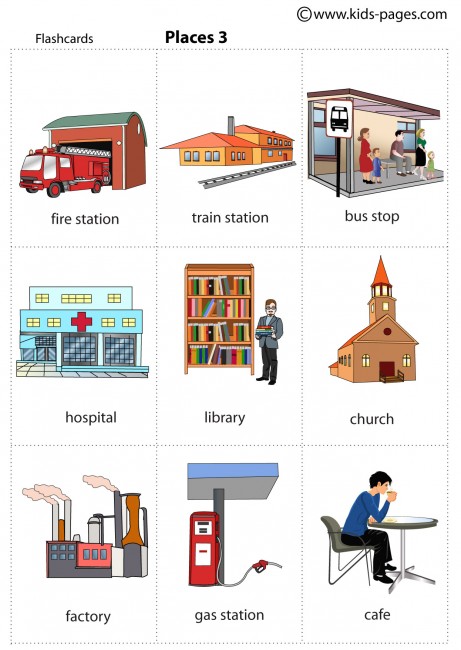 Places 3 flashcard