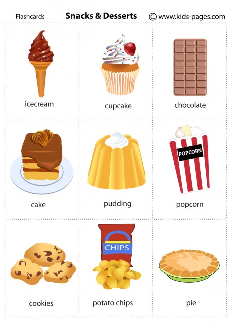 Snacks And Desserts flashcard