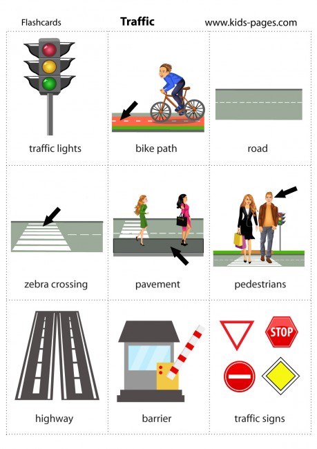 Traffic In Town flashcard