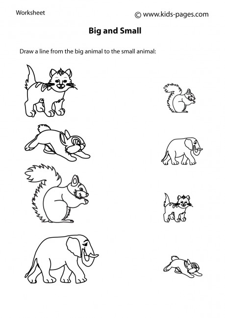 Big and small worksheet