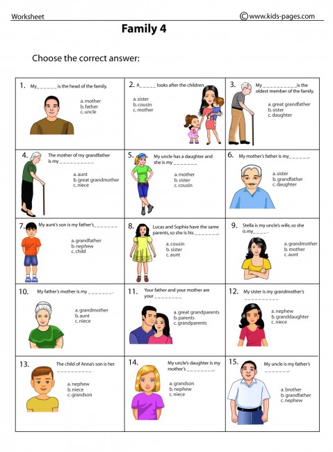 family-4-worksheet