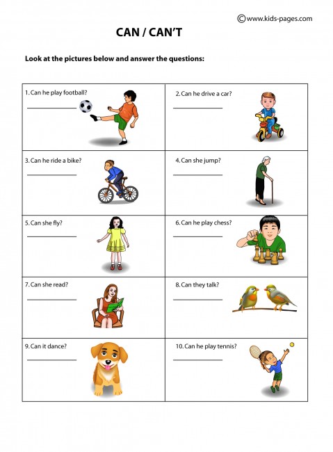 Can Worksheet For Kindergarten